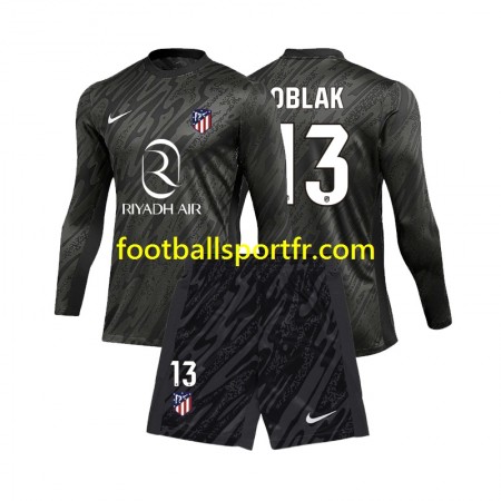 Tenue Atlético Madrid Jan Oblak 13 Gardien Enfant Domicile 2024-2025 Maillot de Foot ML